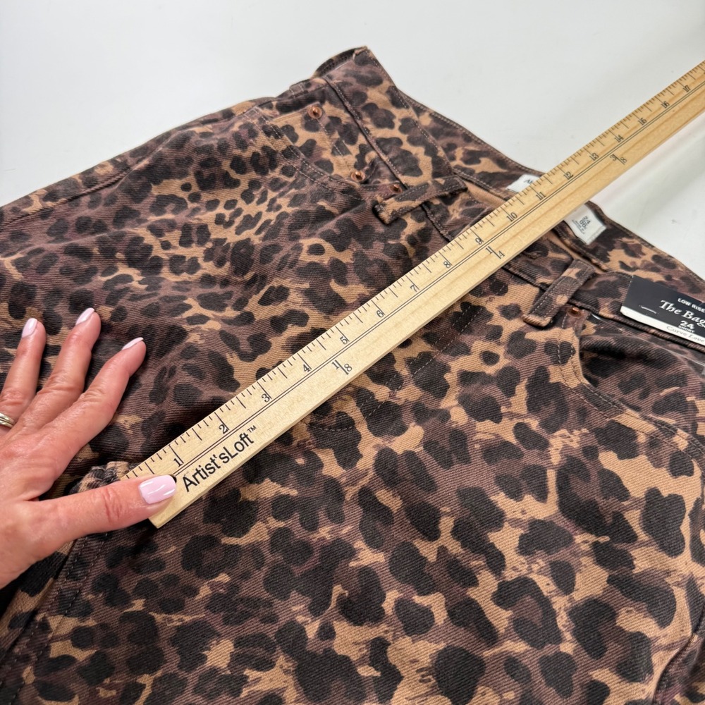 Abercrombie & Fitch Baggy Leopard Print Jeans Curve Love Womens 24 Short  NEW - Picture 9 of 10